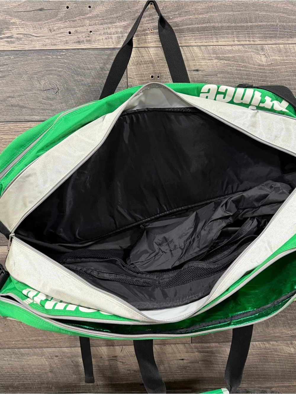 Prince Green & Black Duffel Team Tennis Bag